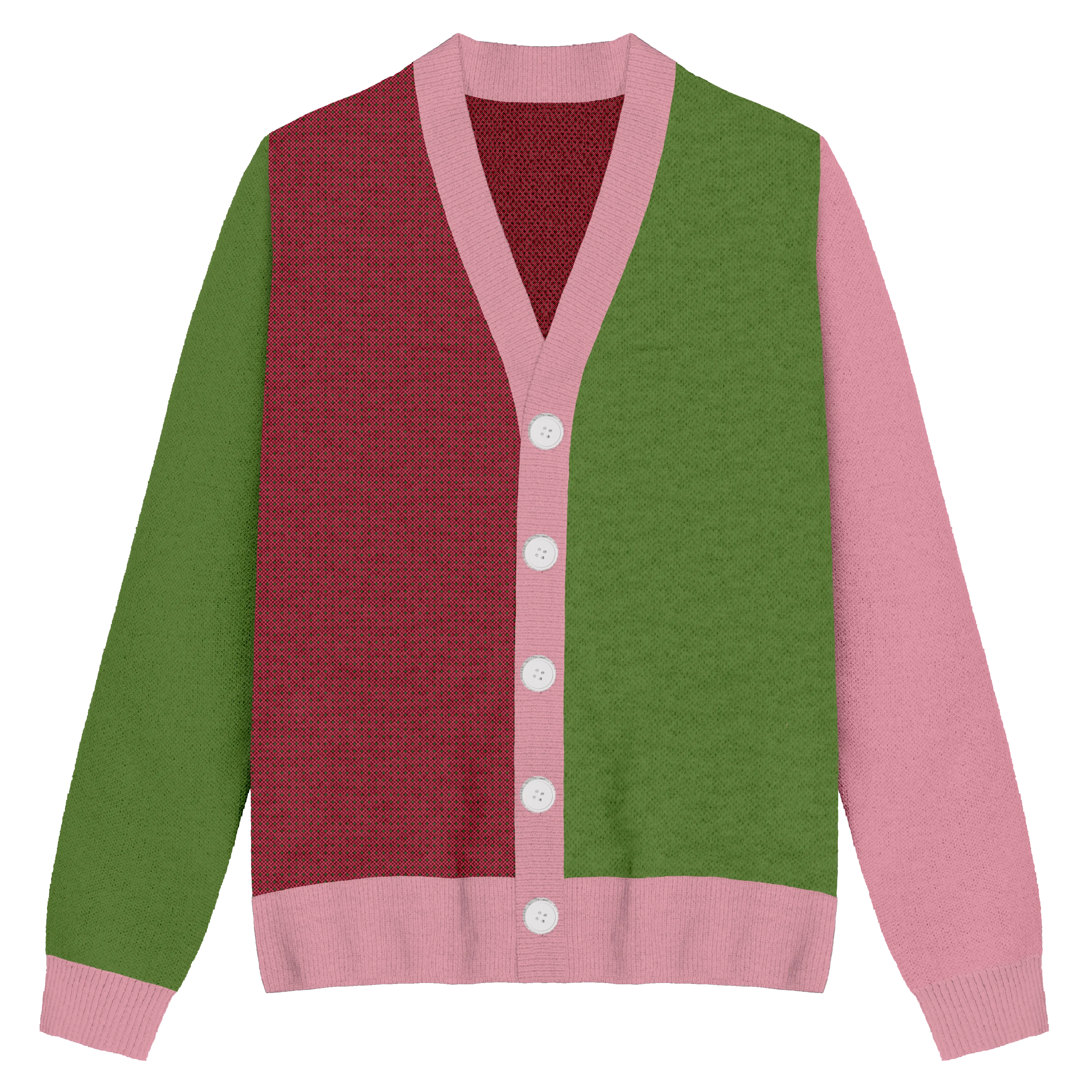 Abrosexual Colorblock Knit Cardigan