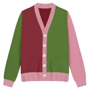 Abrosexual Colorblock Knit Cardigan