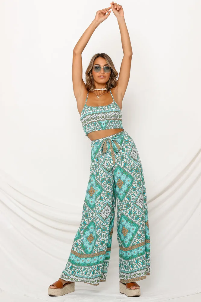 Addicted To Joy Pants Aqua