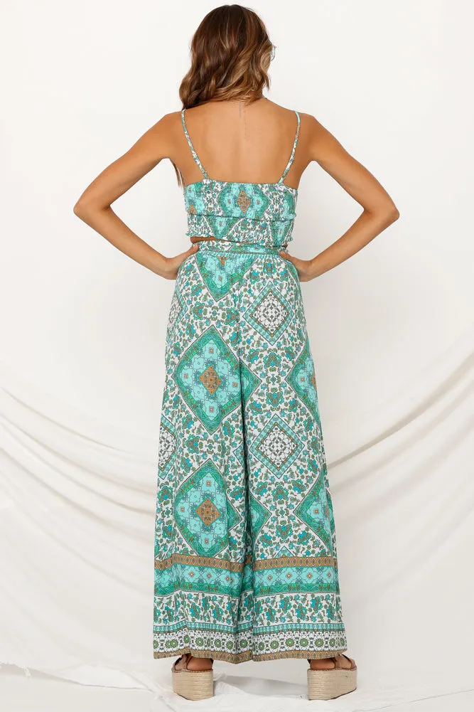 Addicted To Joy Pants Aqua