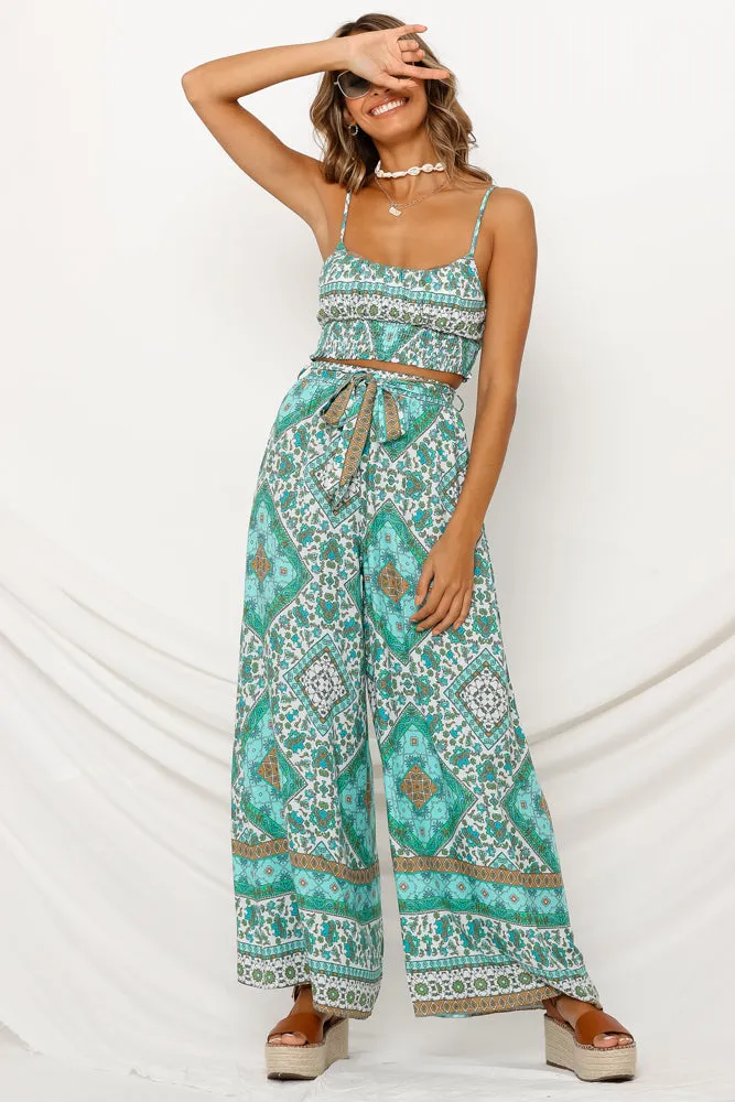 Addicted To Joy Pants Aqua