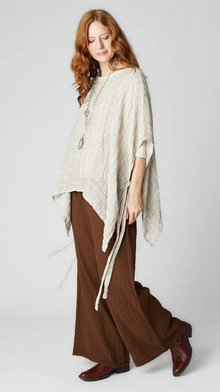 Artisan Weave Linen Layered Vest
