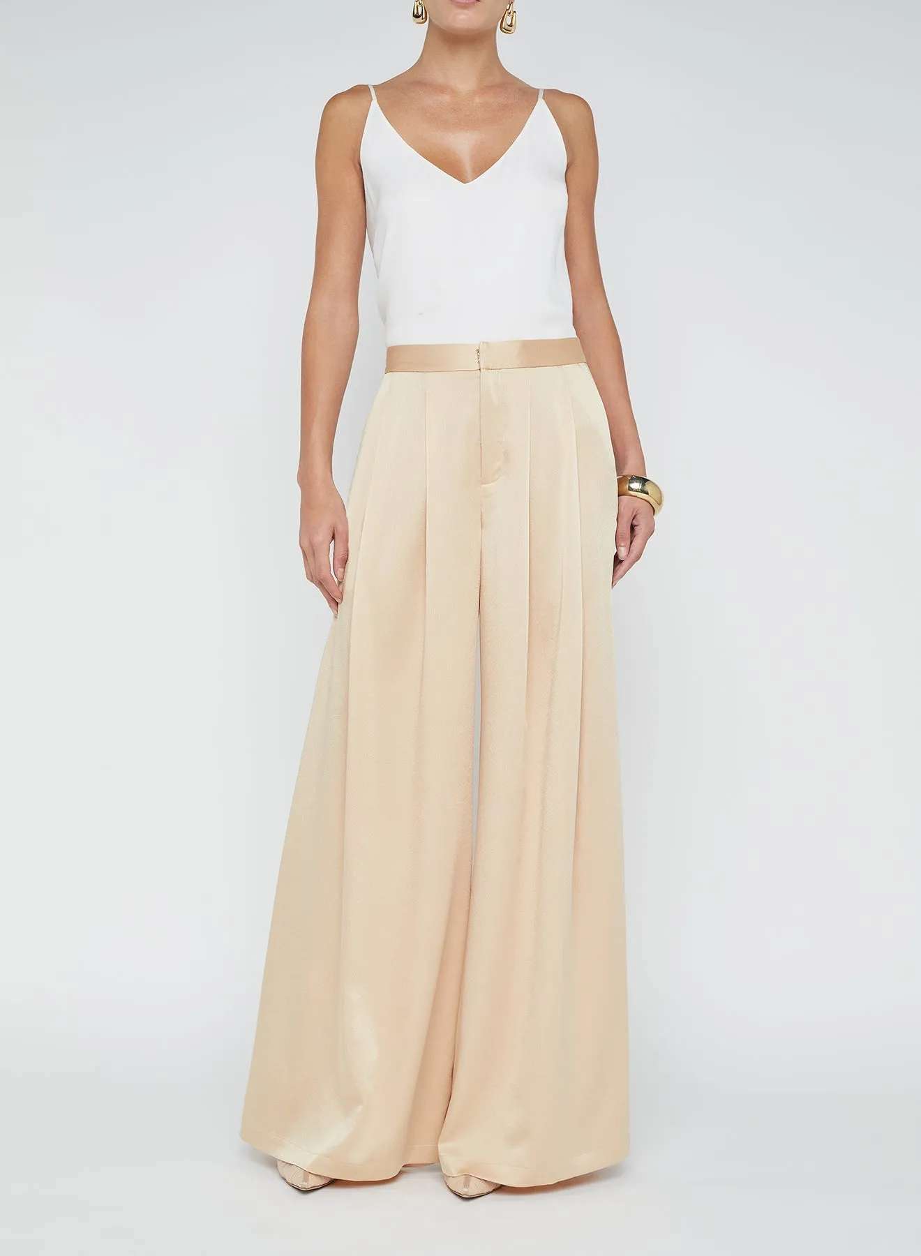 Aubrie Mid Rise Wide Leg Pant