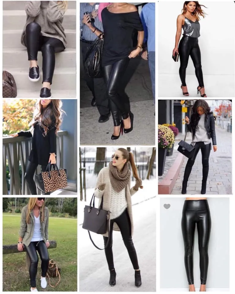 Black Faux Leather Leggings