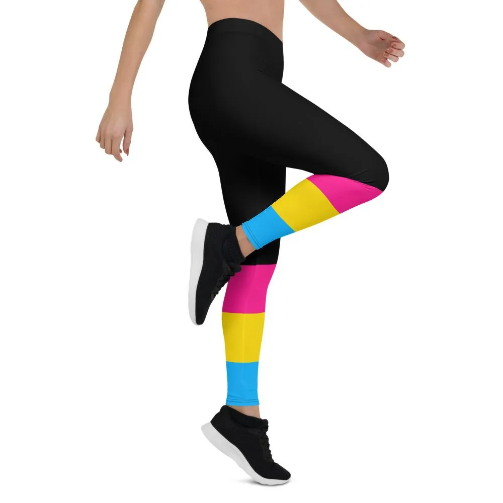 Black Pansexual Flag Leggings