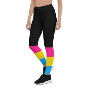 Black Pansexual Flag Leggings
