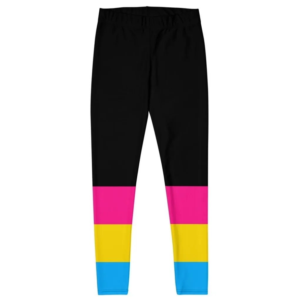 Black Pansexual Flag Leggings