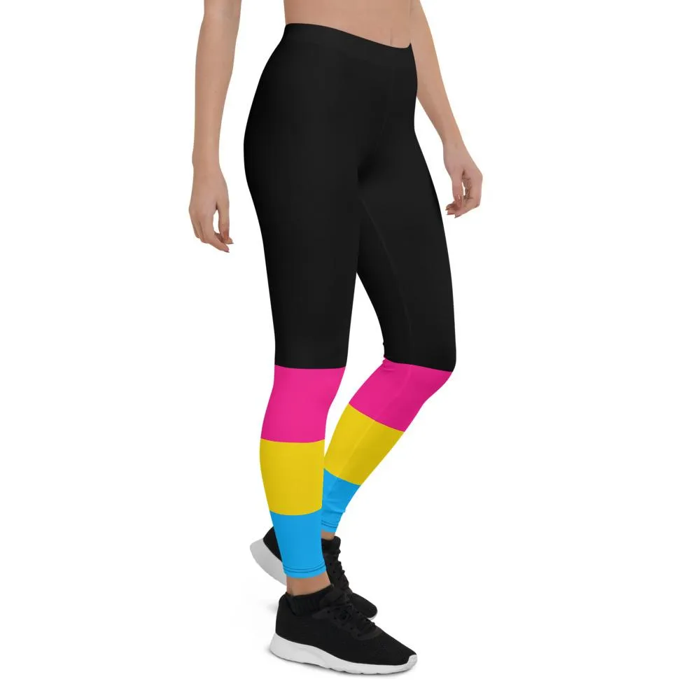 Black Pansexual Flag Leggings