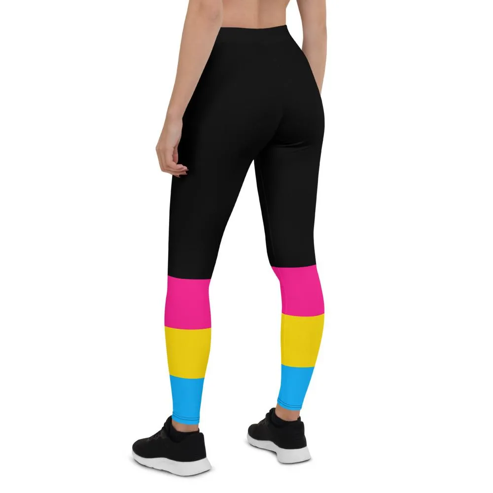 Black Pansexual Flag Leggings