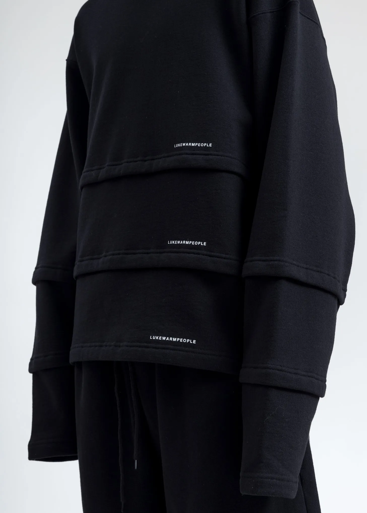 Black Triple Layer Sweatshirt