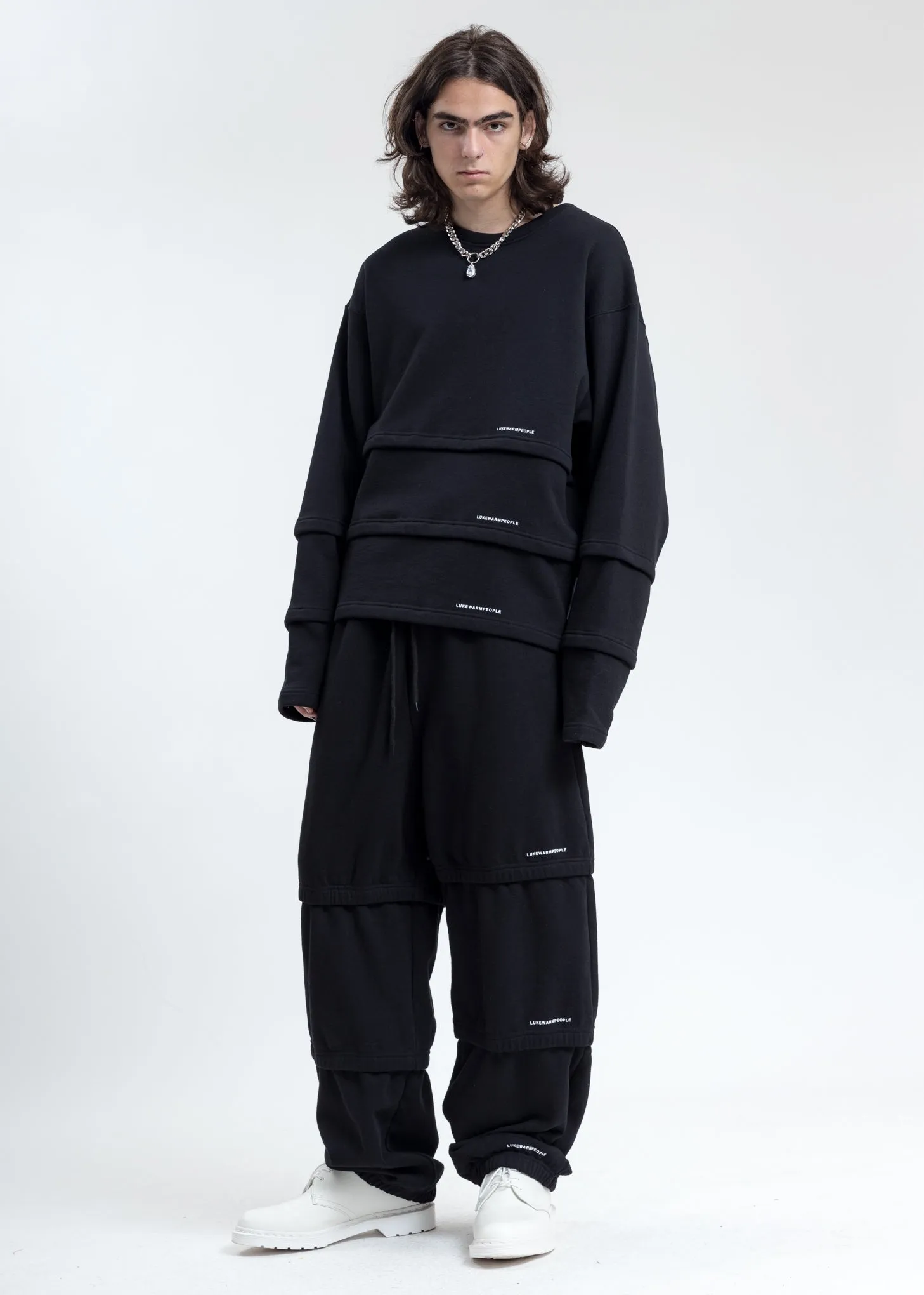 Black Triple Layer Sweatshirt