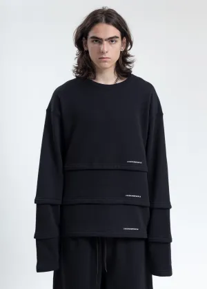 Black Triple Layer Sweatshirt