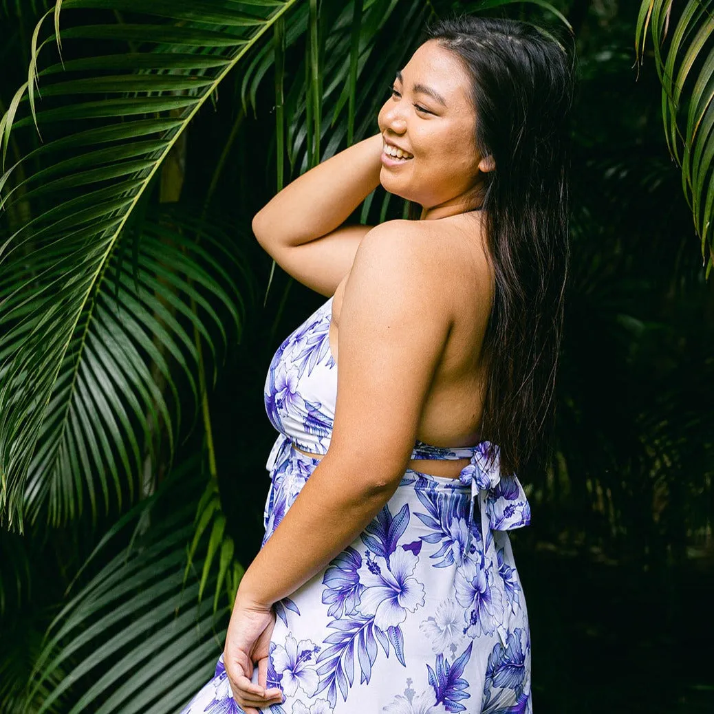 Bright Hibiscus Wrap Pants and Top Set, Made in Hawaii