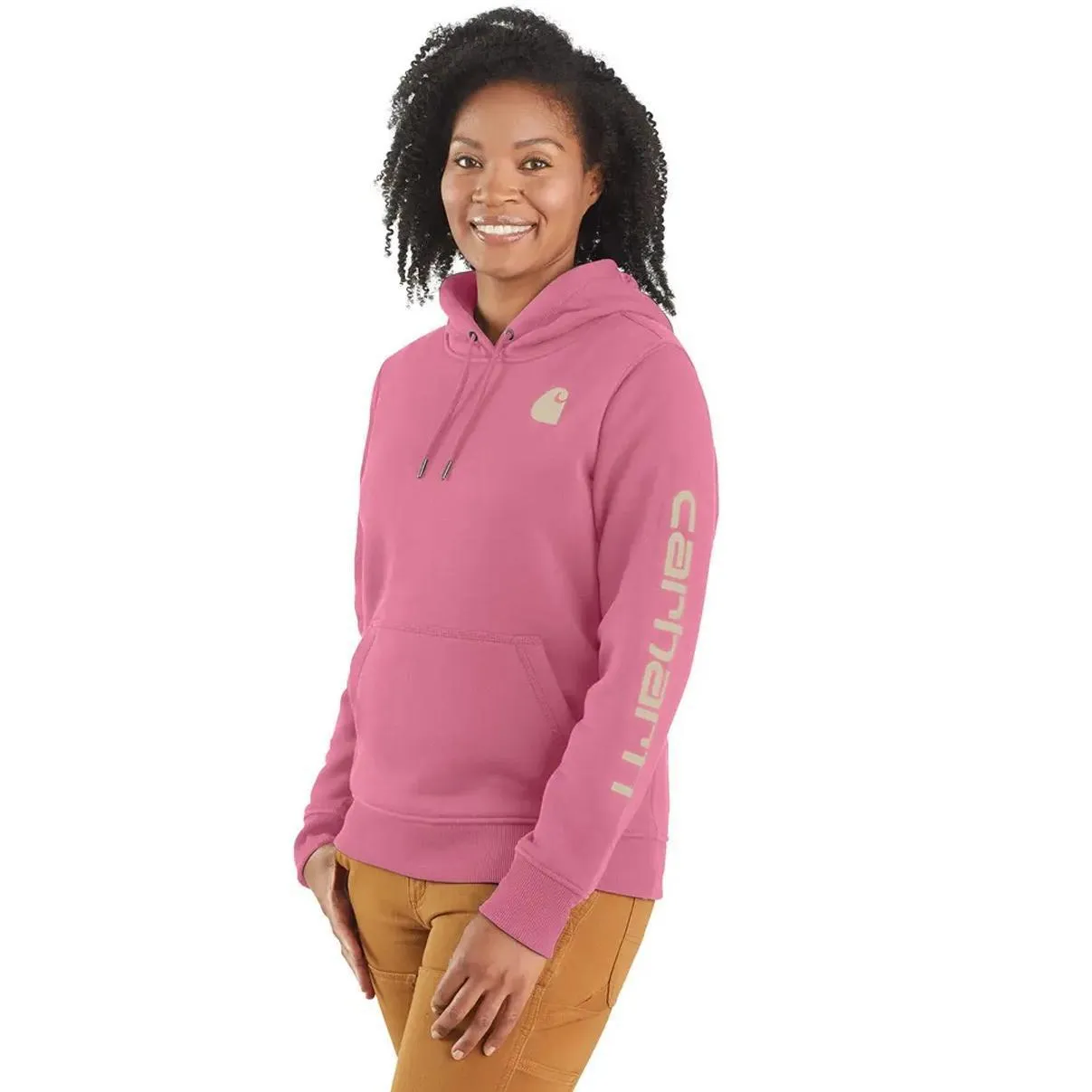 Carhartt Women's Hoodie Relaxed Fit Graphic Pullover Seasonal Colours