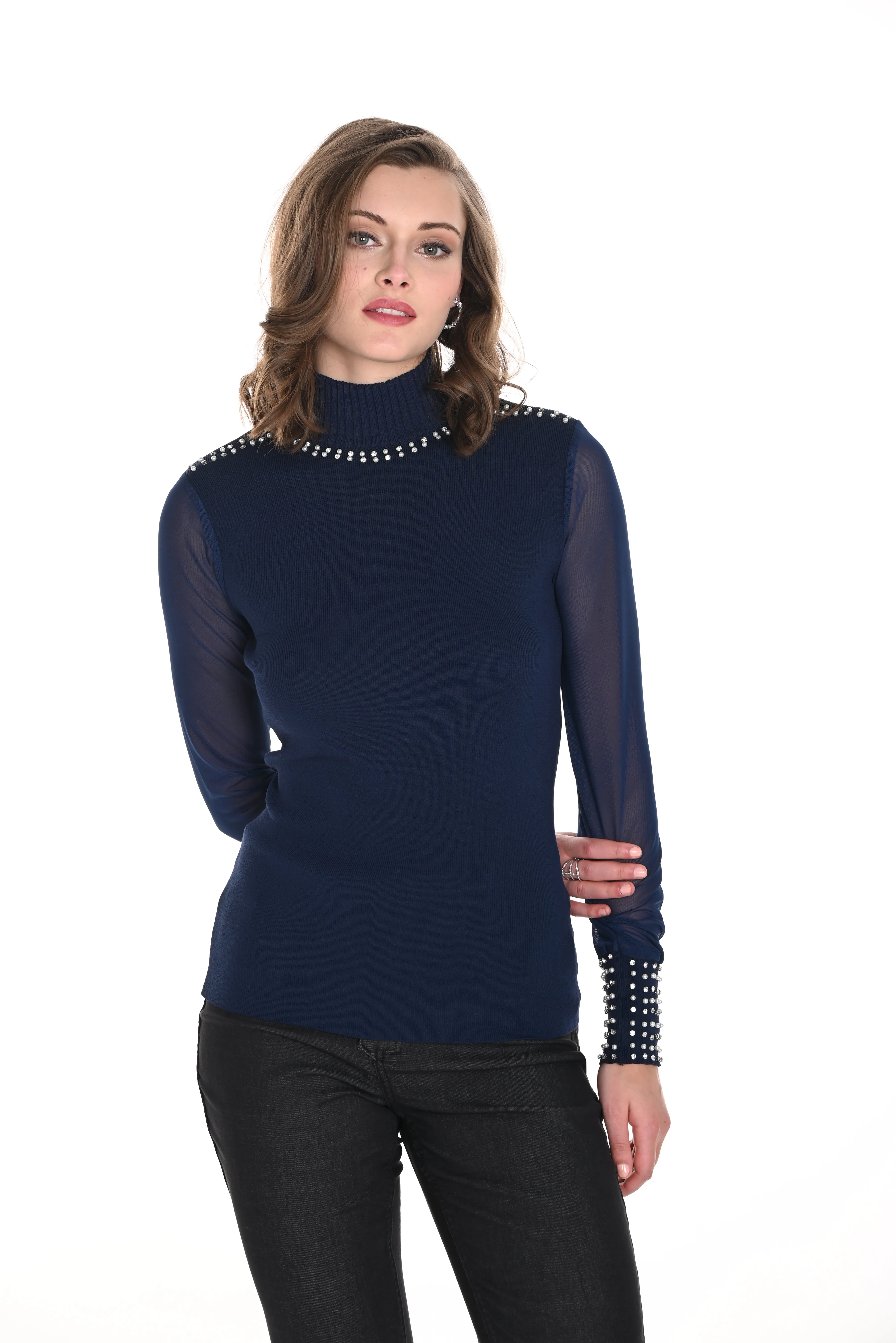 Chic Mock Neck Pullover
