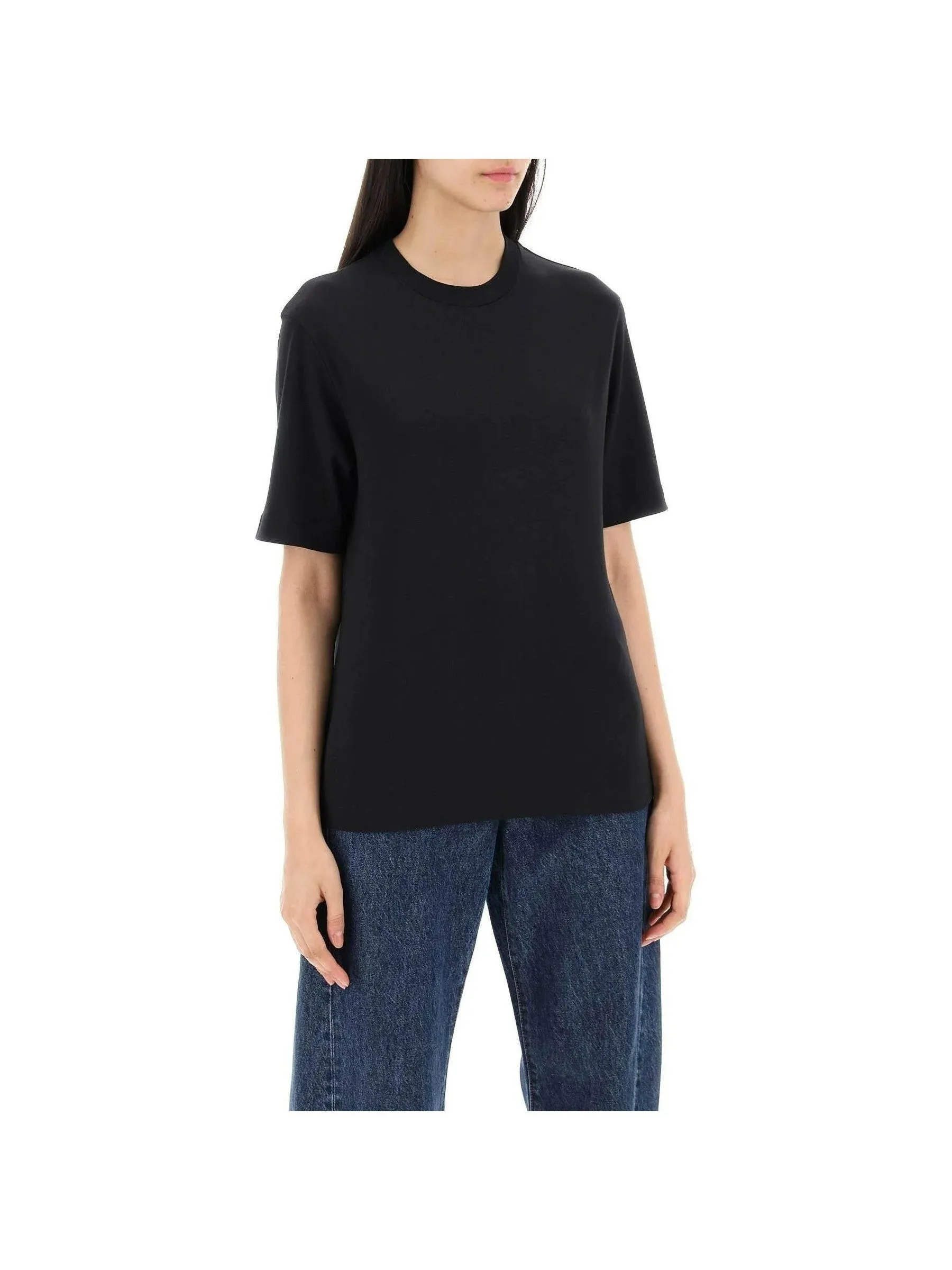 Crewneck T-Shirt in Cotton Silk