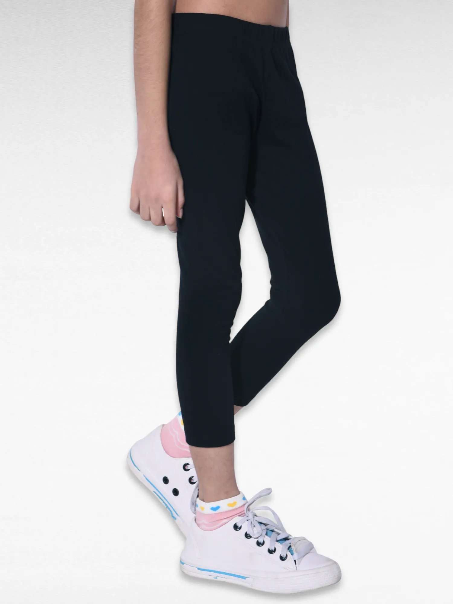 Daily Routine Girls Leggings - Black | Ankle Length