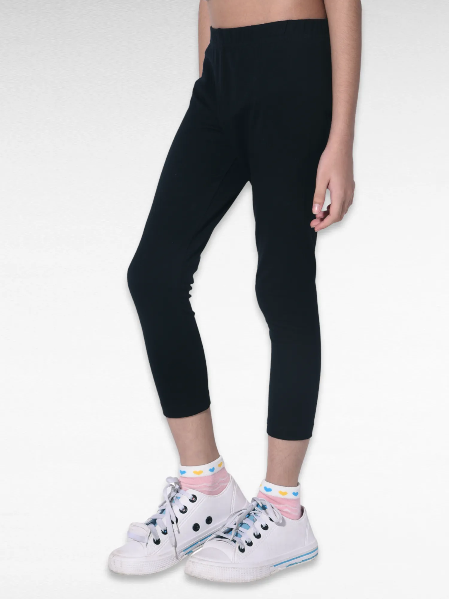 Daily Routine Girls Leggings - Black | Ankle Length
