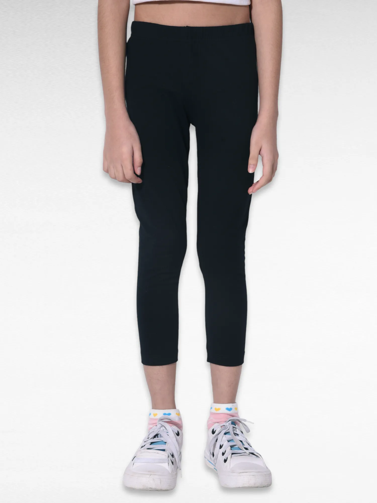 Daily Routine Girls Leggings - Black | Ankle Length