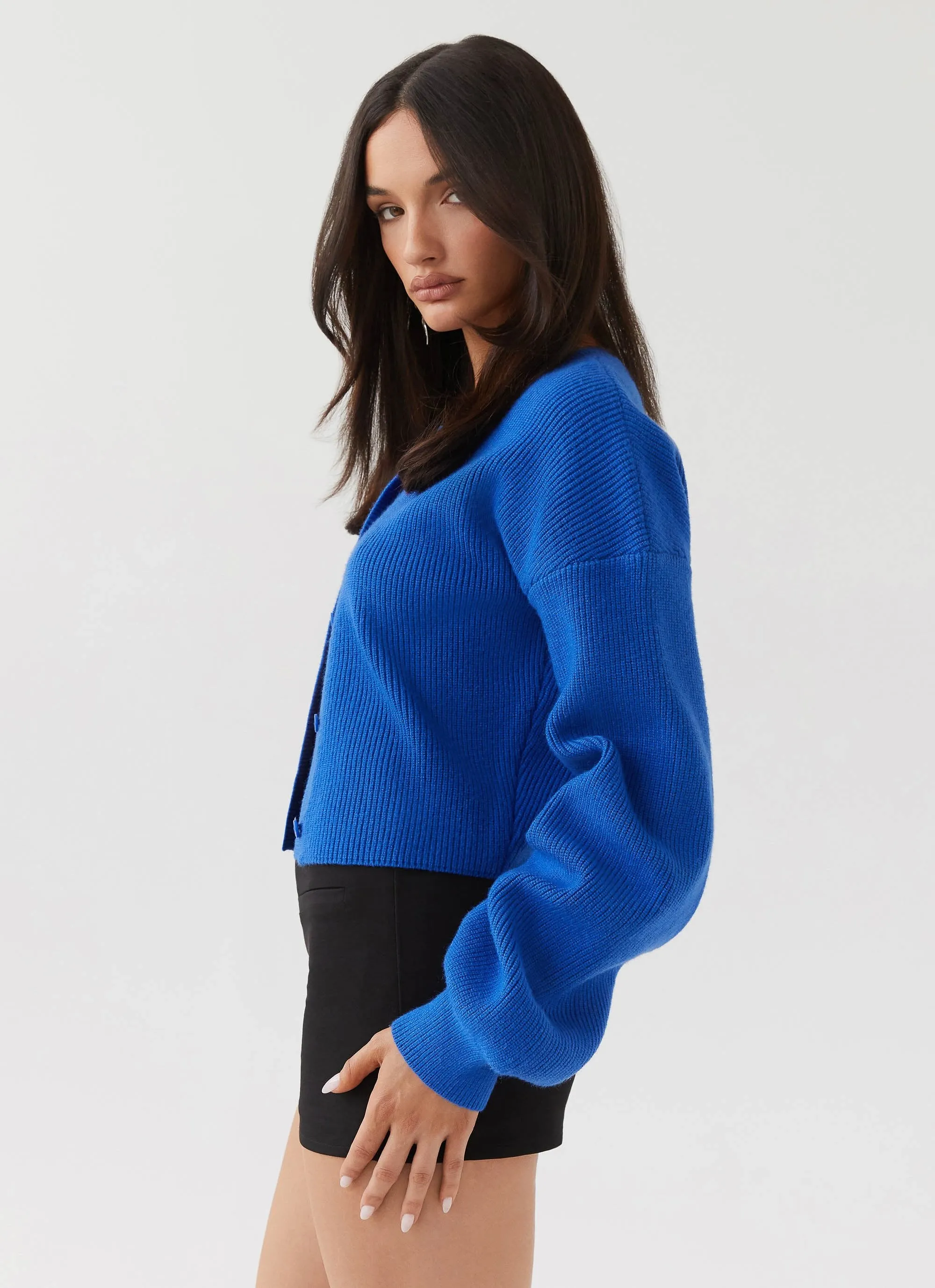 Daphne Knit Cardigan - Cobalt