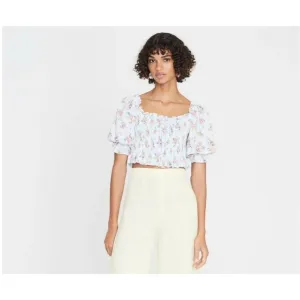 ELASTIC VINTAGE FLORAL PRINT CHIC BLOUSE