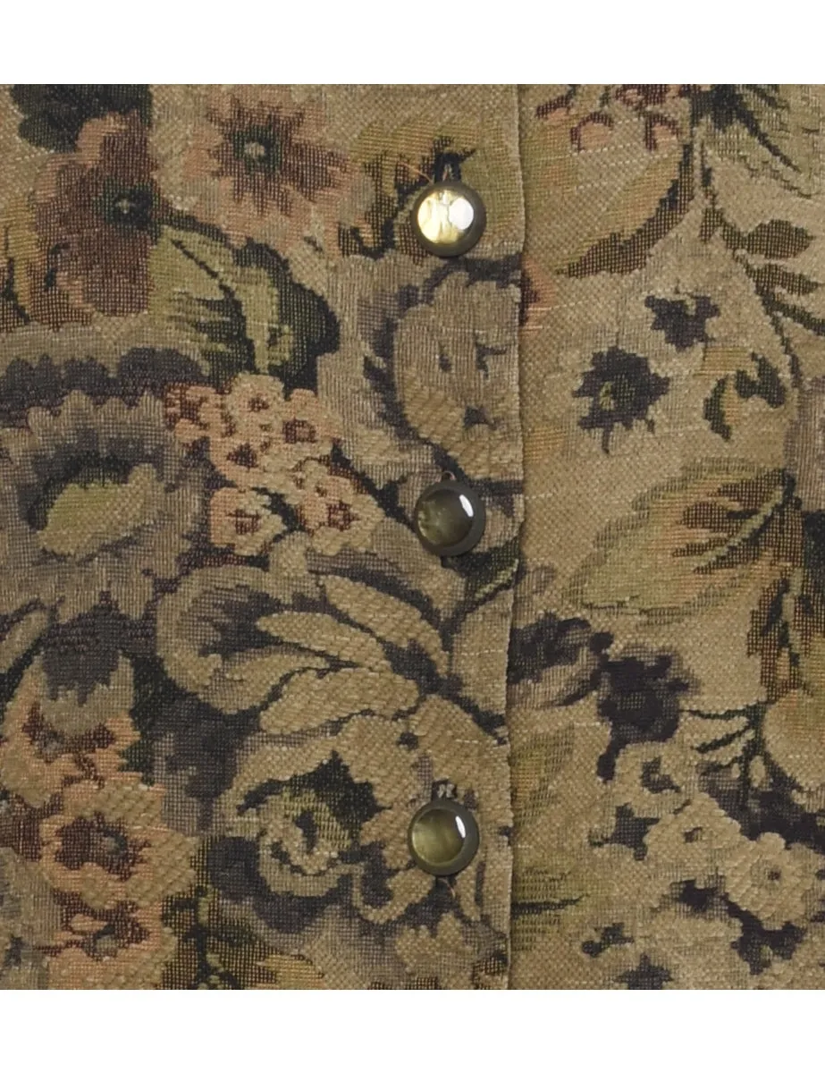 Floral Pattern Tapestry Jacket - XL