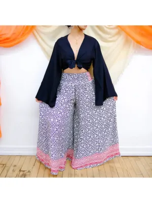 Flowy Silk Palazzo Wide Leg Pant