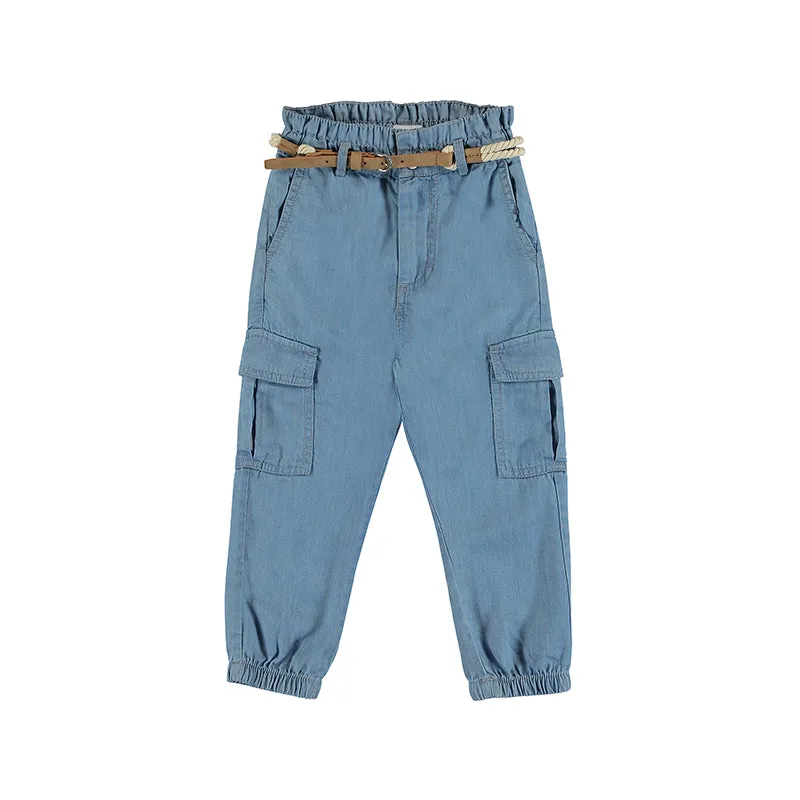 Flowy Soft Denim Girls Pants - Select Size