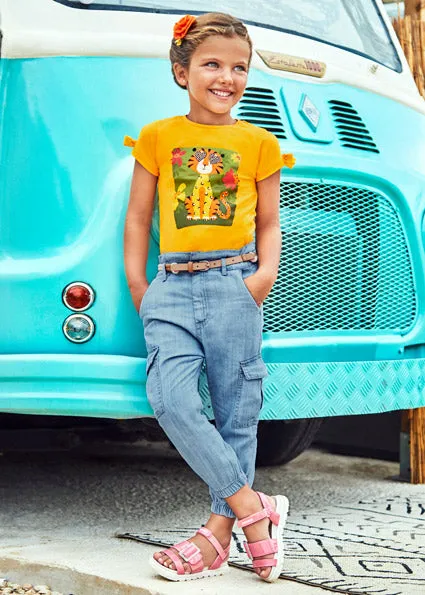 Flowy Soft Denim Girls Pants - Select Size
