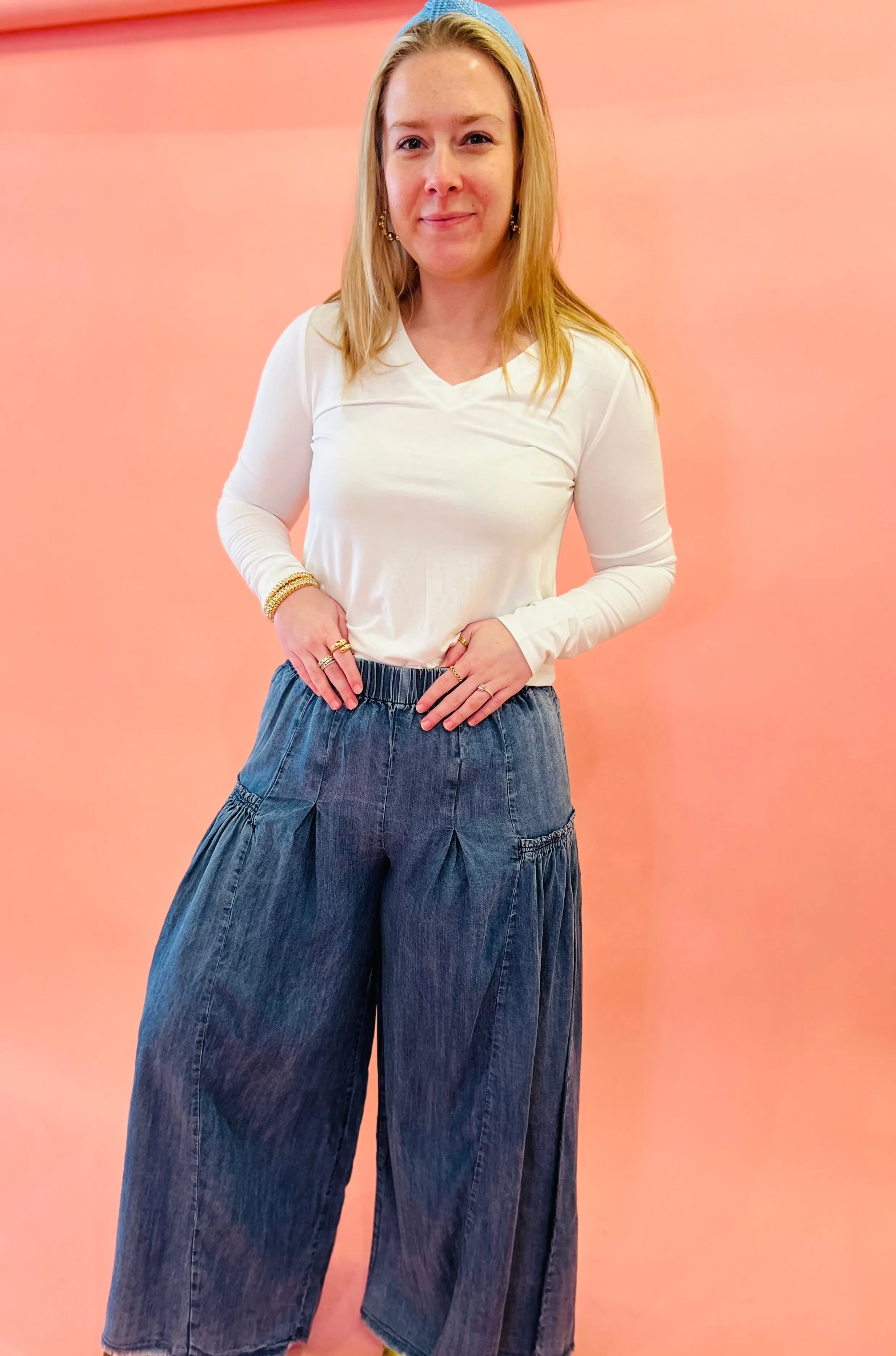 Free Falling Chambray Pants