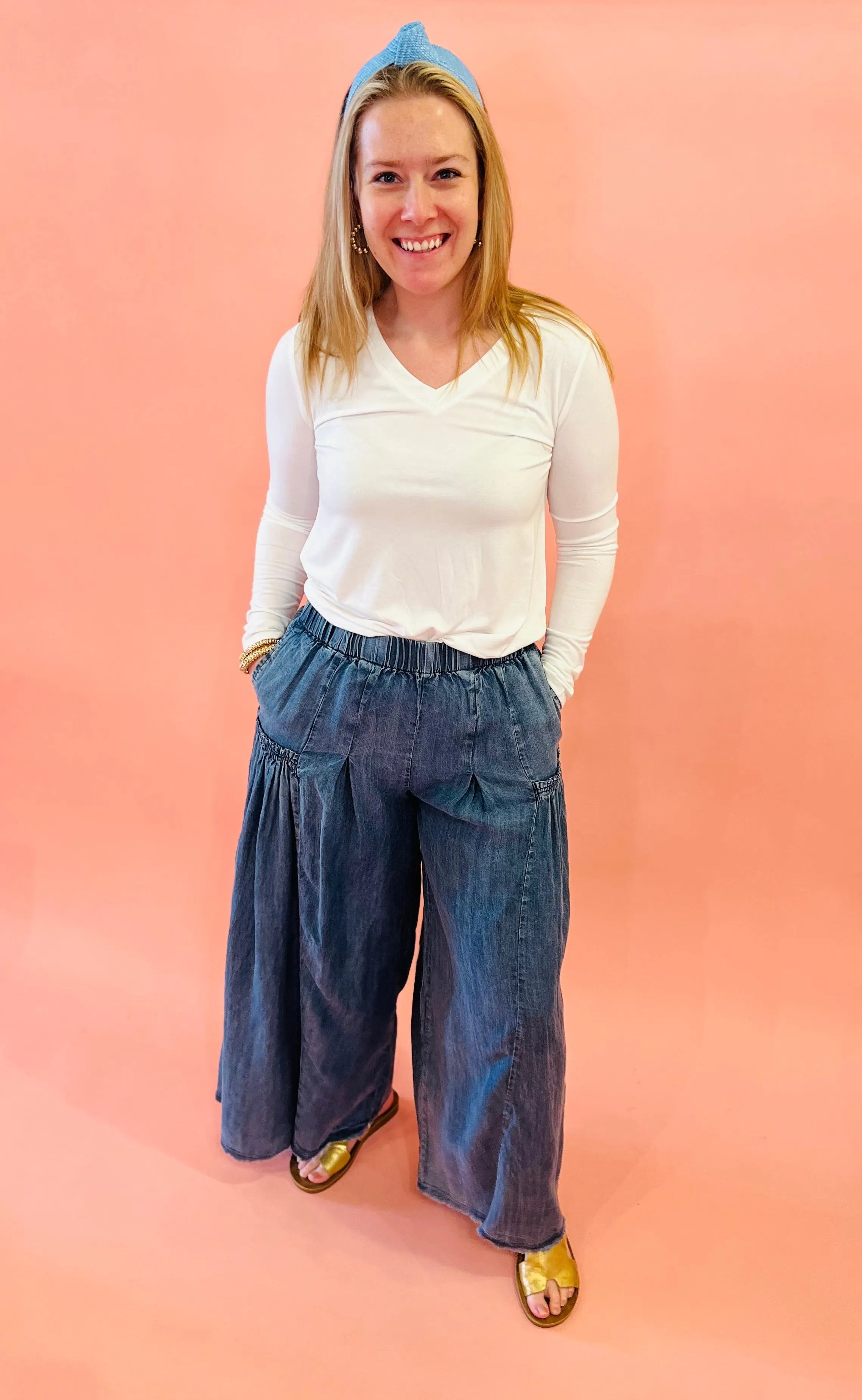 Free Falling Chambray Pants