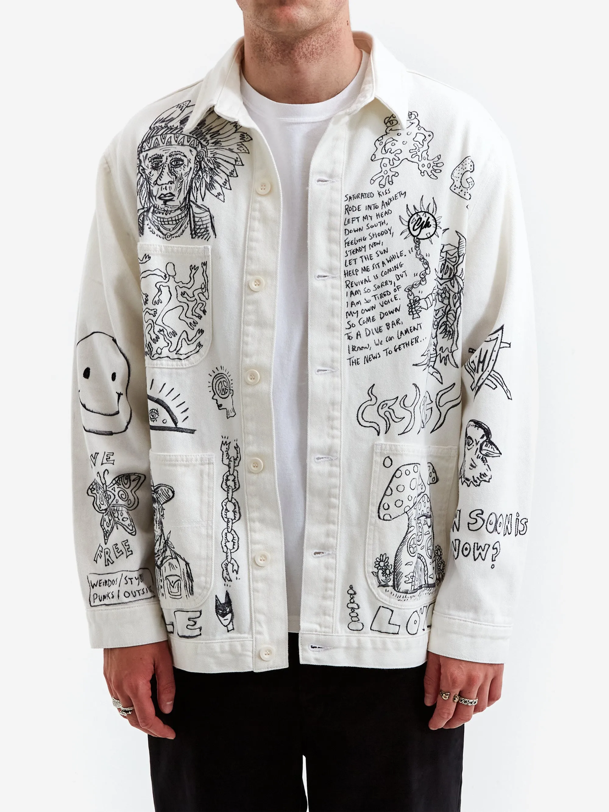 Goodhood x Rebel Yuth Hand Customised Store Worker Jacket - X-Large No 1
