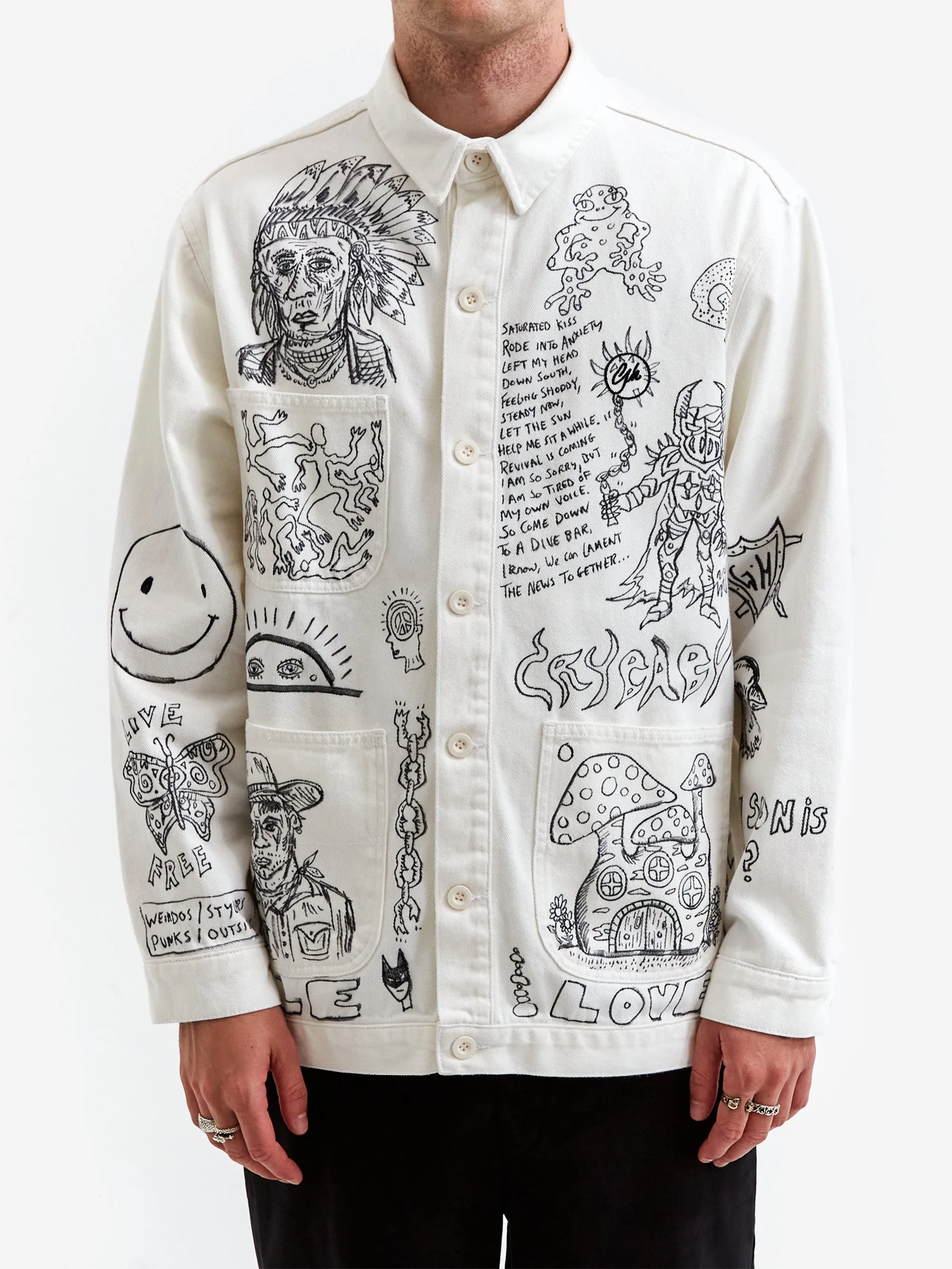 Goodhood x Rebel Yuth Hand Customised Store Worker Jacket - X-Large No 1