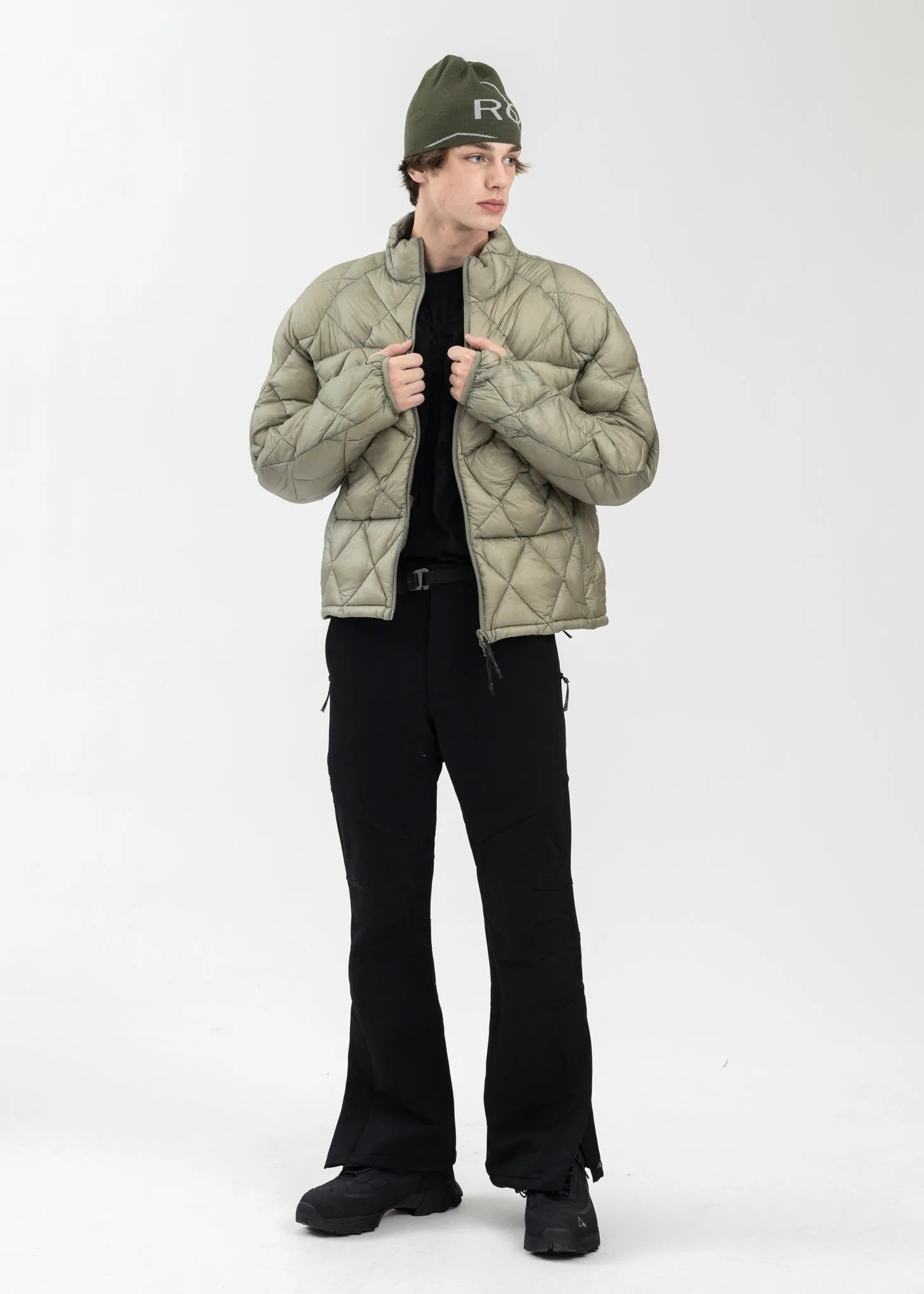 GREY GREEN LIGHT DOWN JACKET