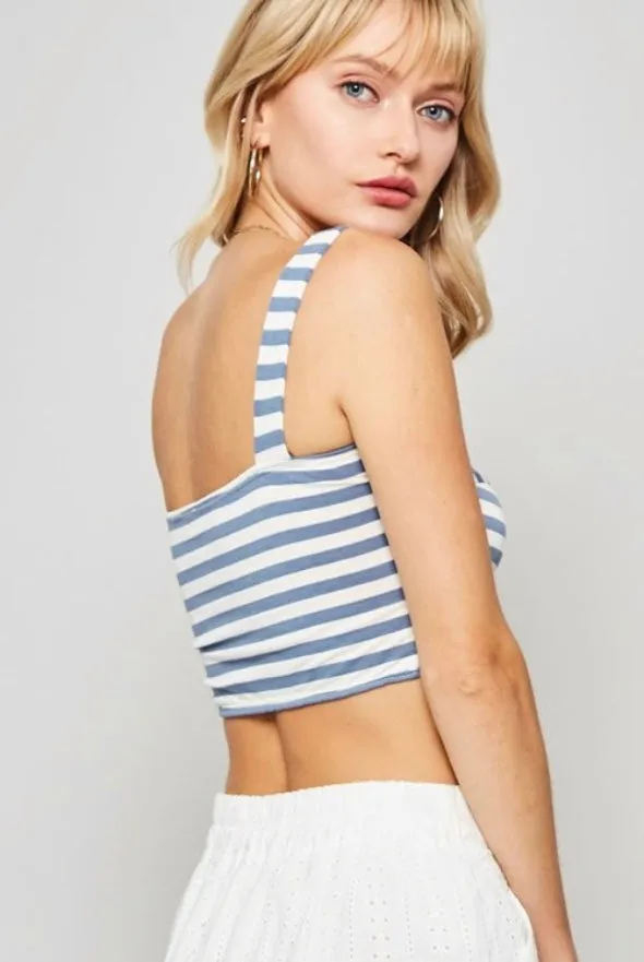 Hannah Blue | Striped Bralette