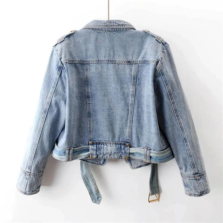 Harper Cropped Denim Jacket