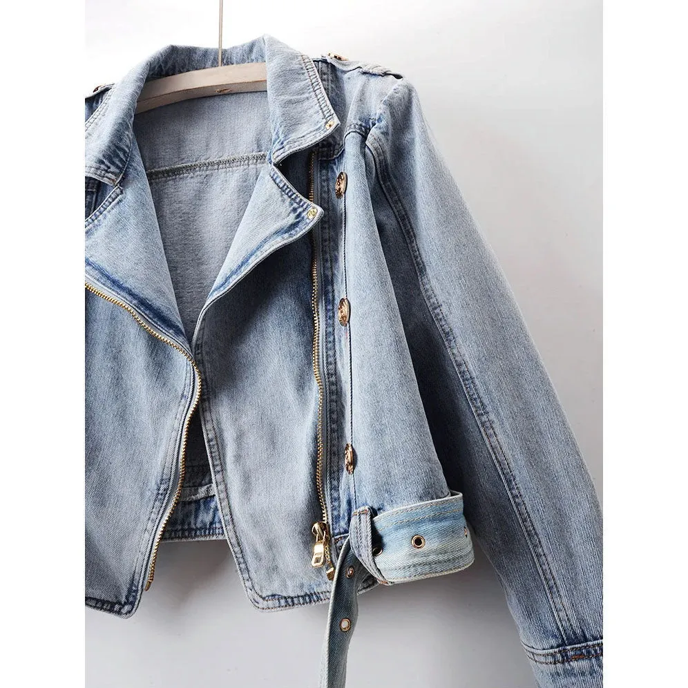 Harper Cropped Denim Jacket