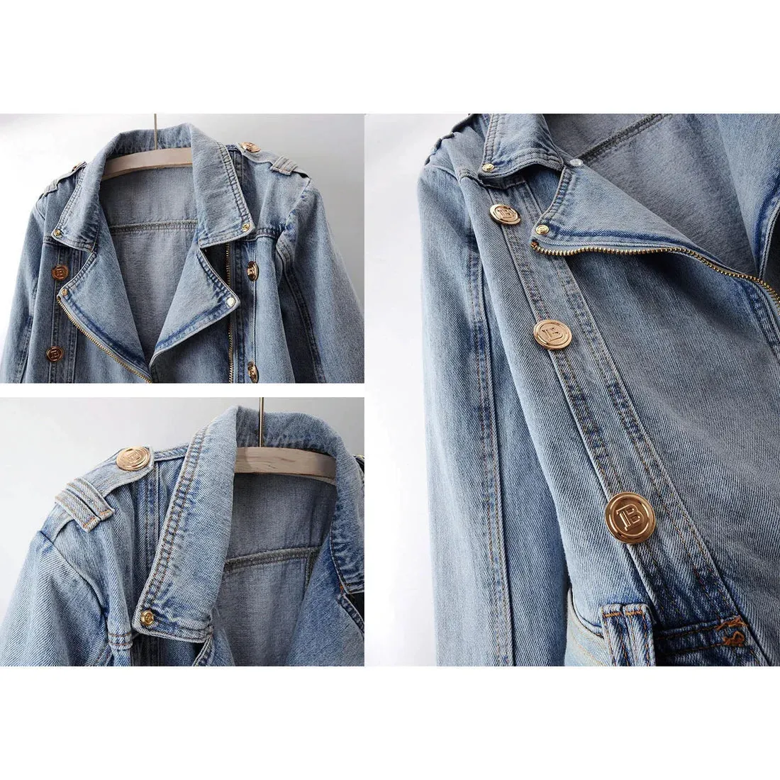Harper Cropped Denim Jacket