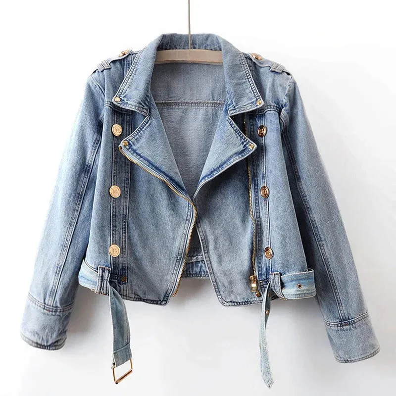 Harper Cropped Denim Jacket