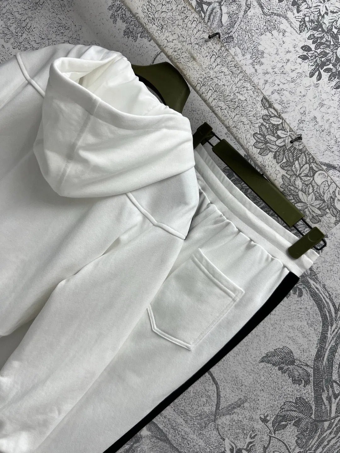 Hooded Zipper Sweatshirt   Chic Wide Leg Pants