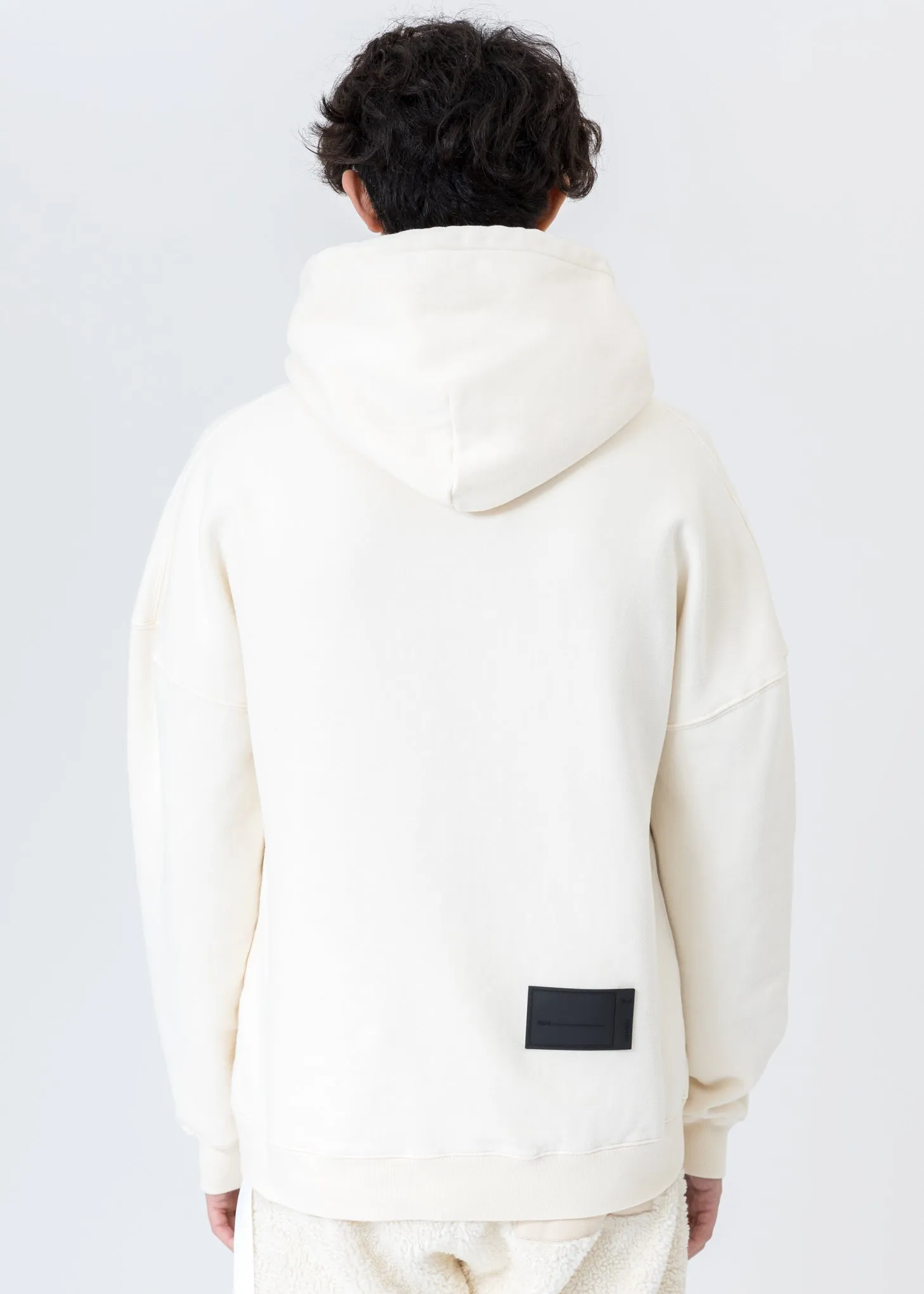 Ivory Embroidered Teddy Hoodie