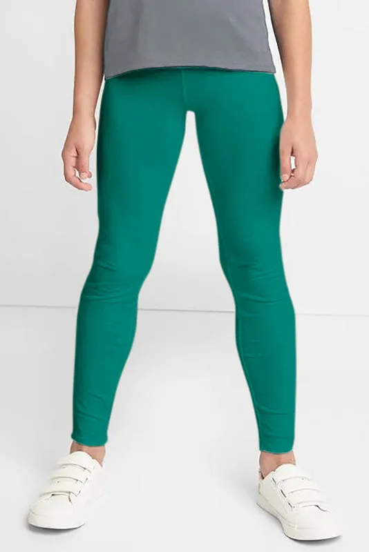 Jade Green UV 50  Lucy Recyclable Cute Stretchy Leggings - Kids