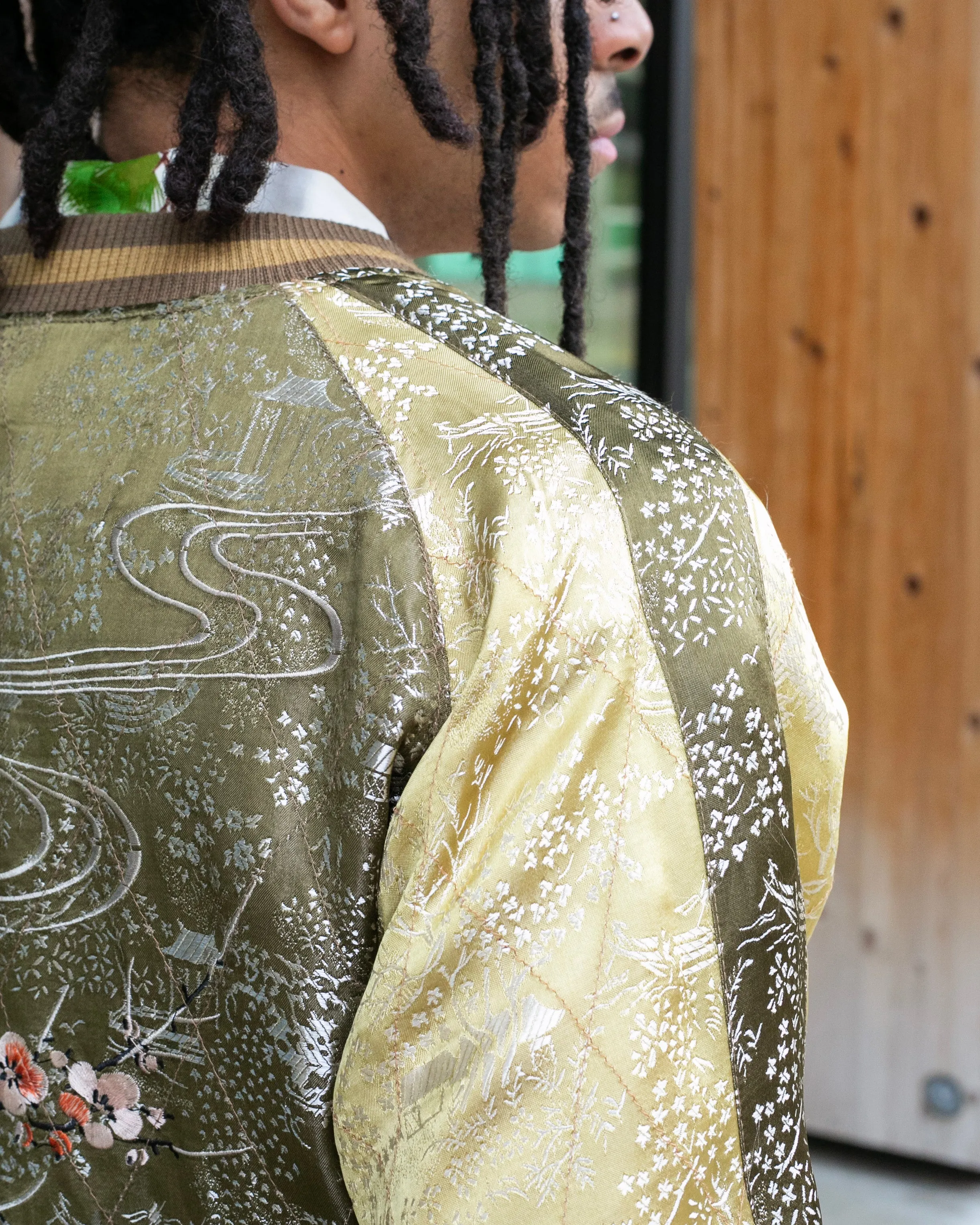 Japanese Repro Souvenir Jacket, Reversible, Brown with Dragon - L
