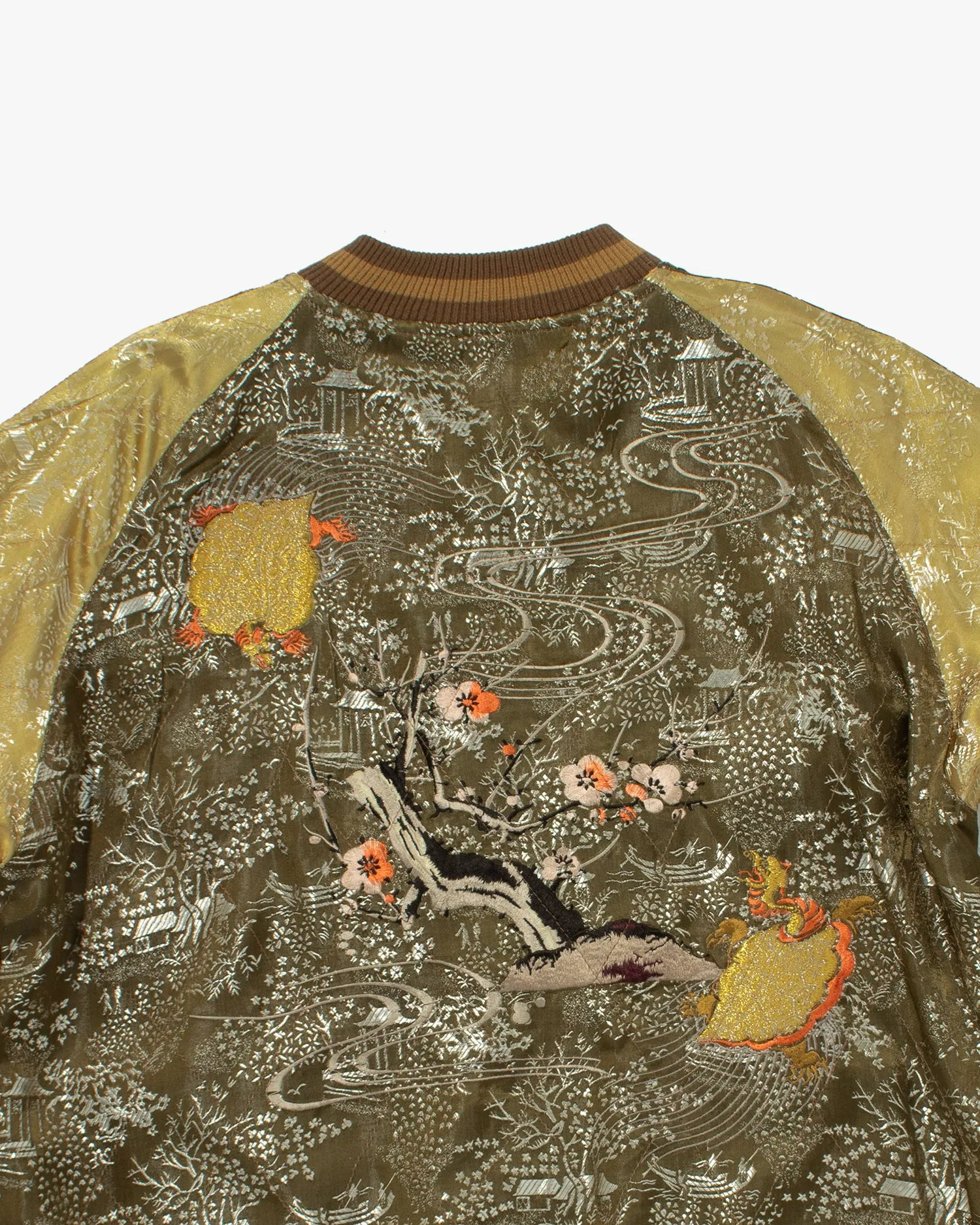 Japanese Repro Souvenir Jacket, Reversible, Brown with Dragon - L