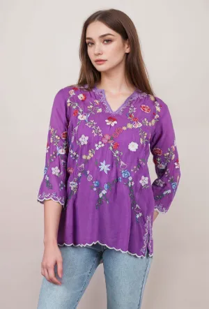 Johnny Was Daisy Petal Blouse C10824 Boho Chic *