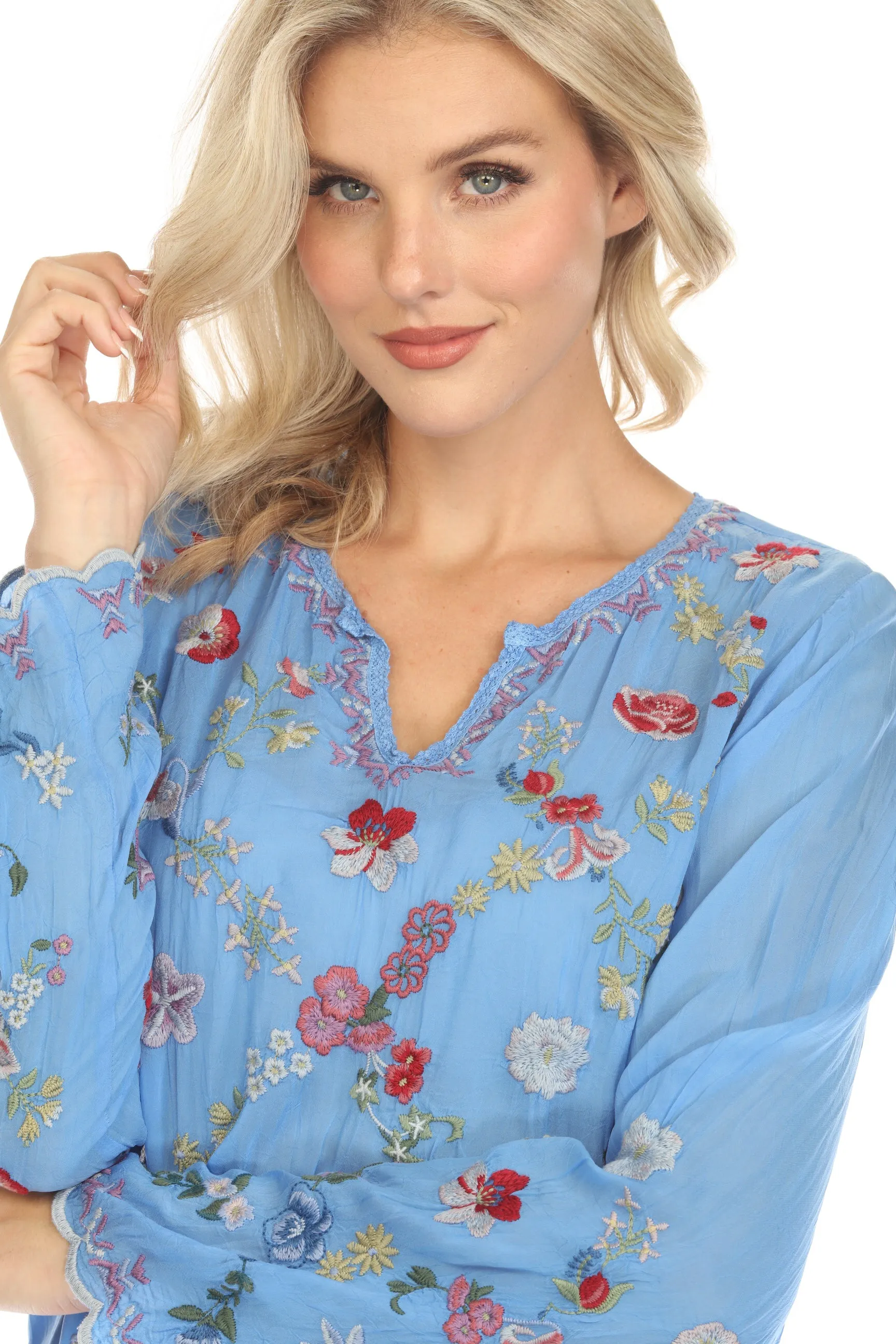 Johnny Was Daisy Petal Blouse C10824 Boho Chic *