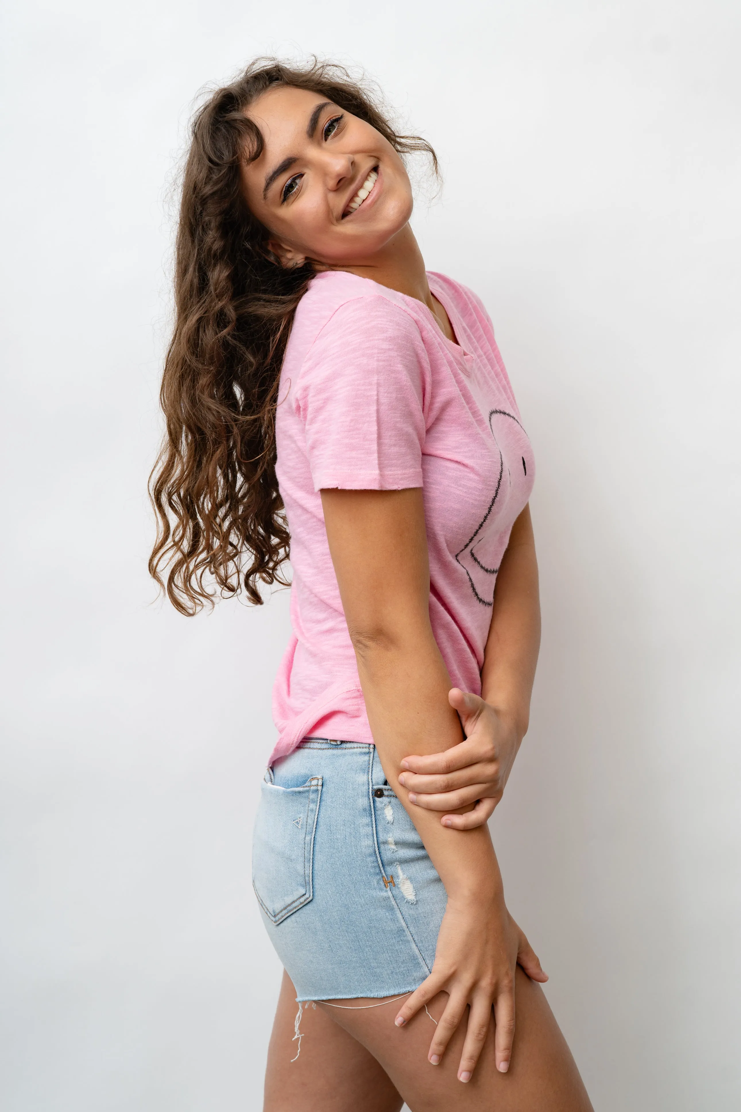 KATE GRAPHIC TEE -Pink