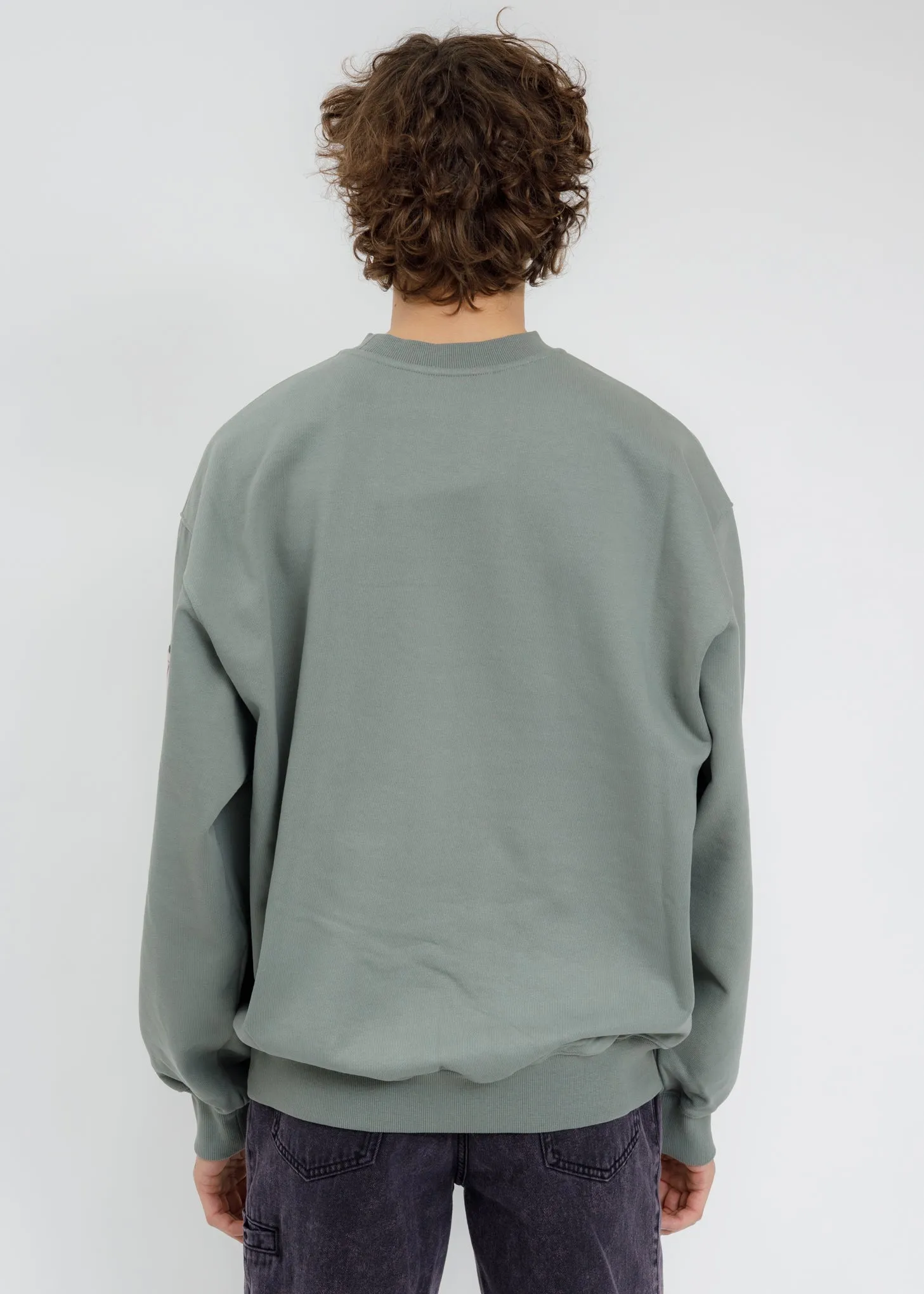 Khaki WE11DONE Big Logo Arm Sweatshirt