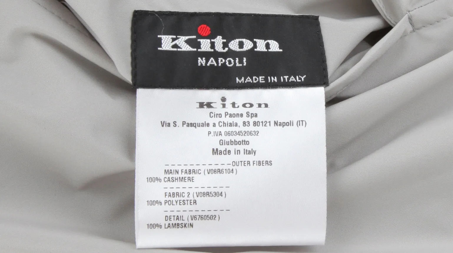 Kiton Light Gray Reversible Windbreaker