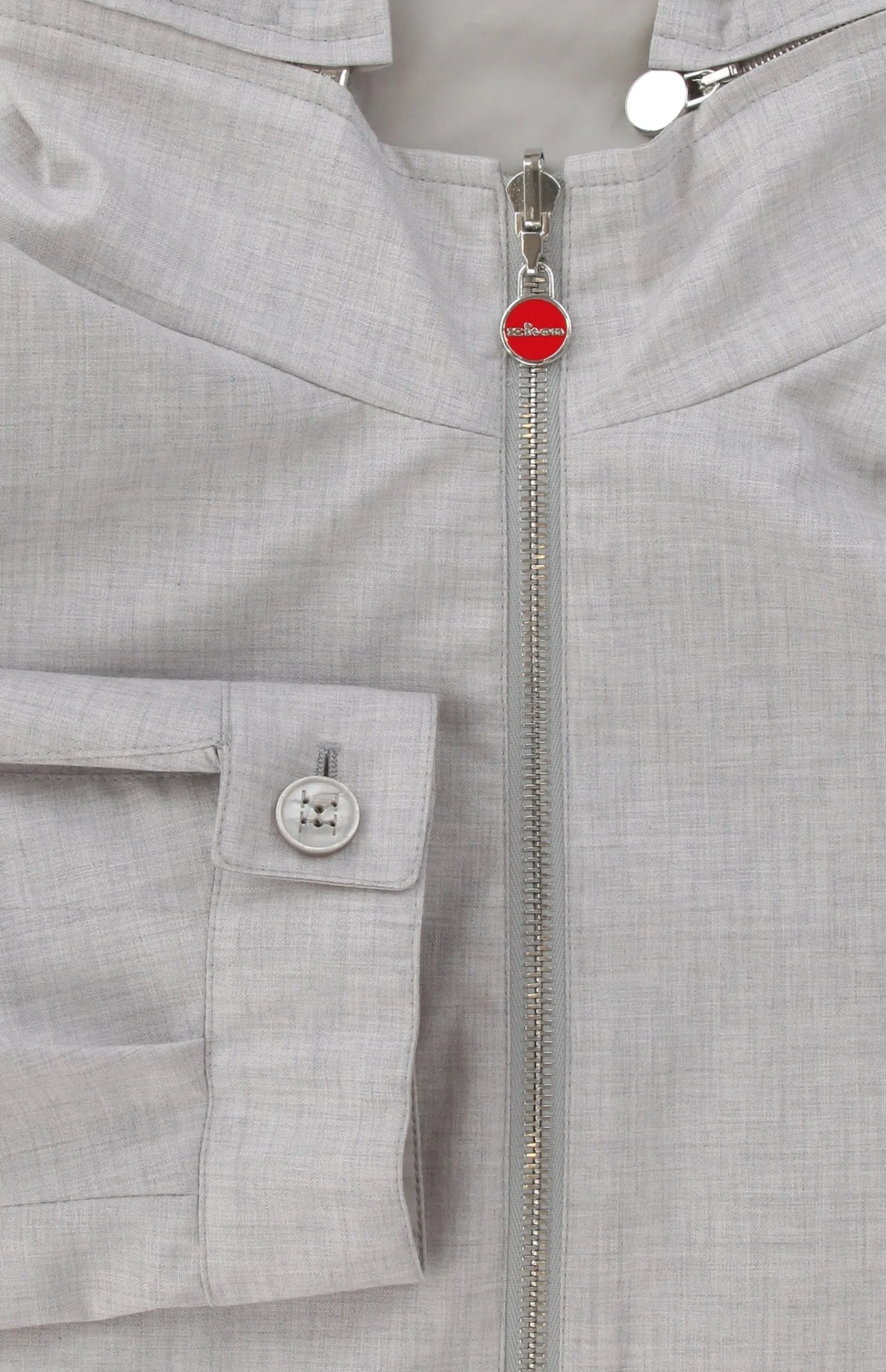 Kiton Light Gray Reversible Windbreaker